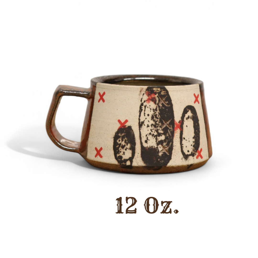Wholesale Wide Base Mushroom/Floral Mug