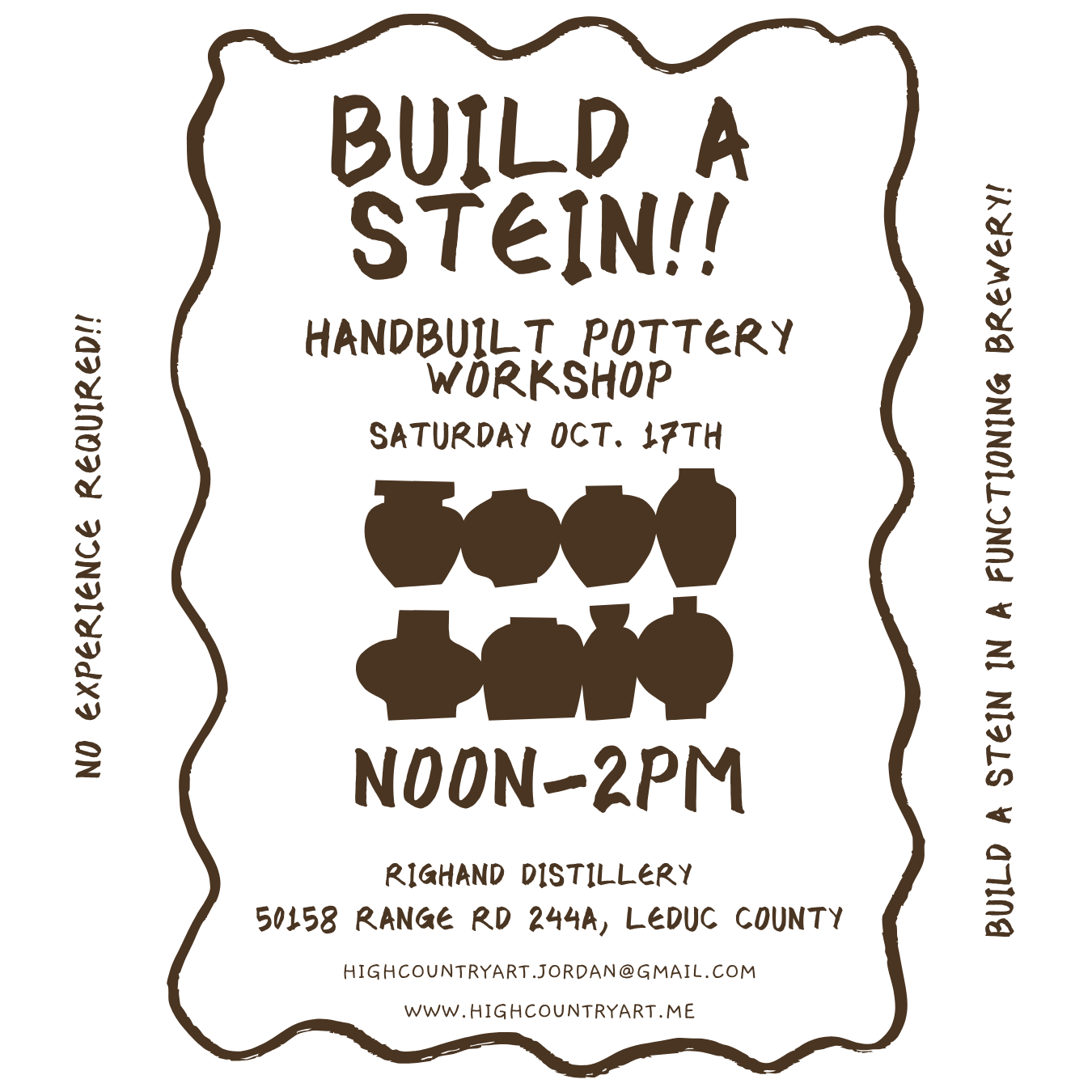 Build A Beer Stein! - Righand Distillery (Leduc) - Oct.17th / Noon-2pm
