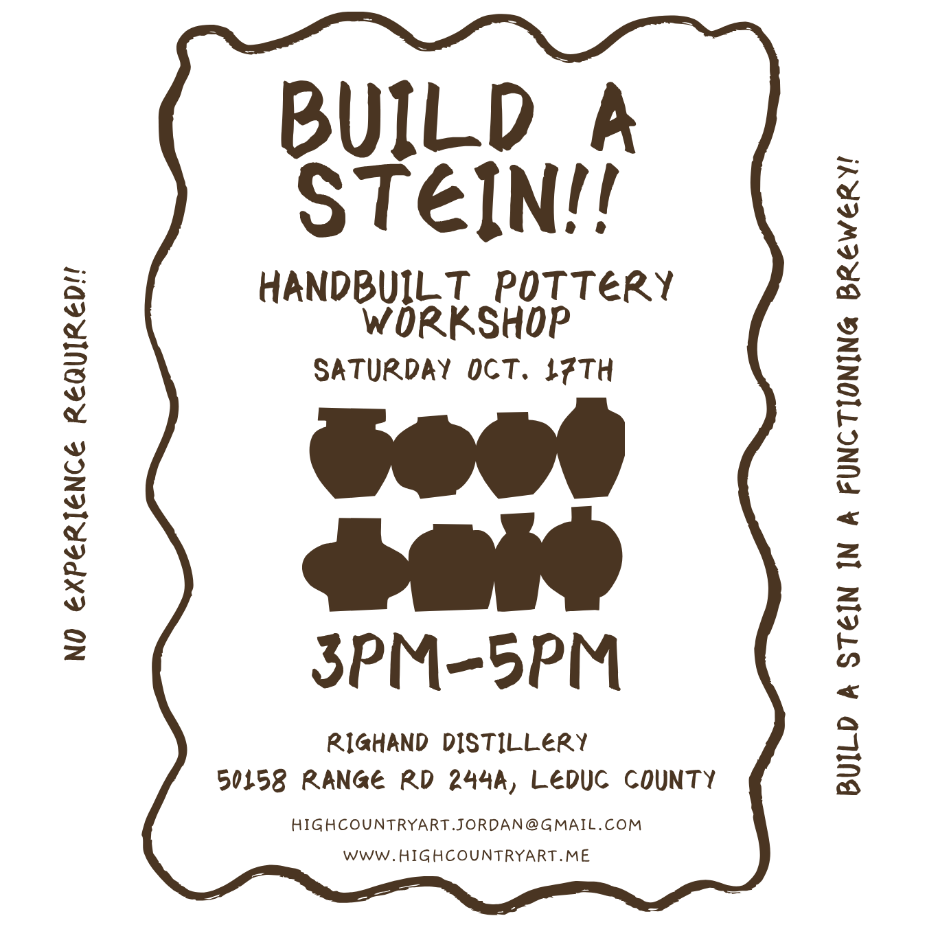 Build A Beer Stein! - Righand Distillery (Leduc) - Oct.17th / 3pm-5pm