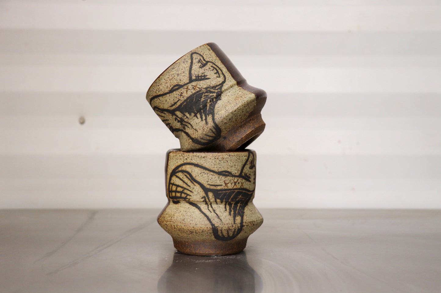 Short Wine Tumbler - Lobster Mushroom