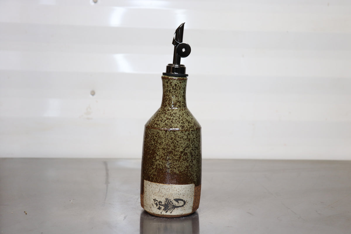 Oil Bottle - Amphora / Squid Lino Print