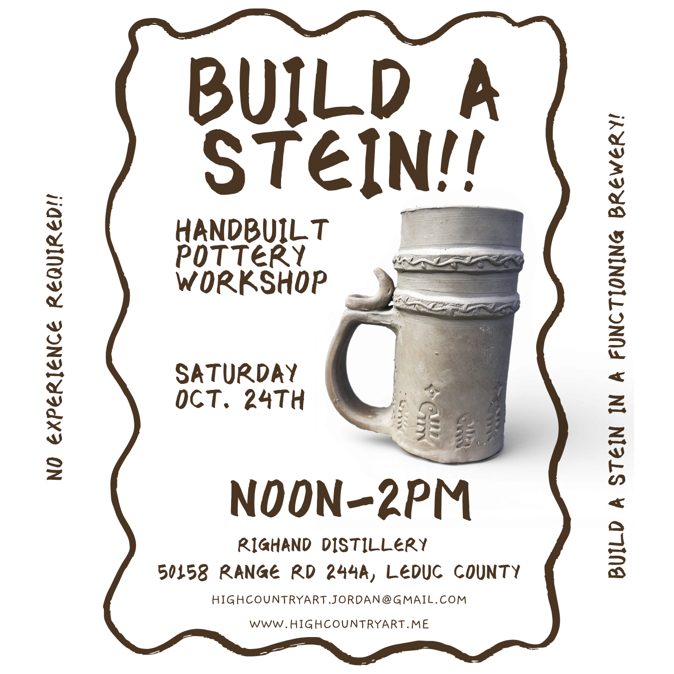 Build A Beer Stein! - Righand Distillery (Leduc) - Oct.24th / Noon-2pm