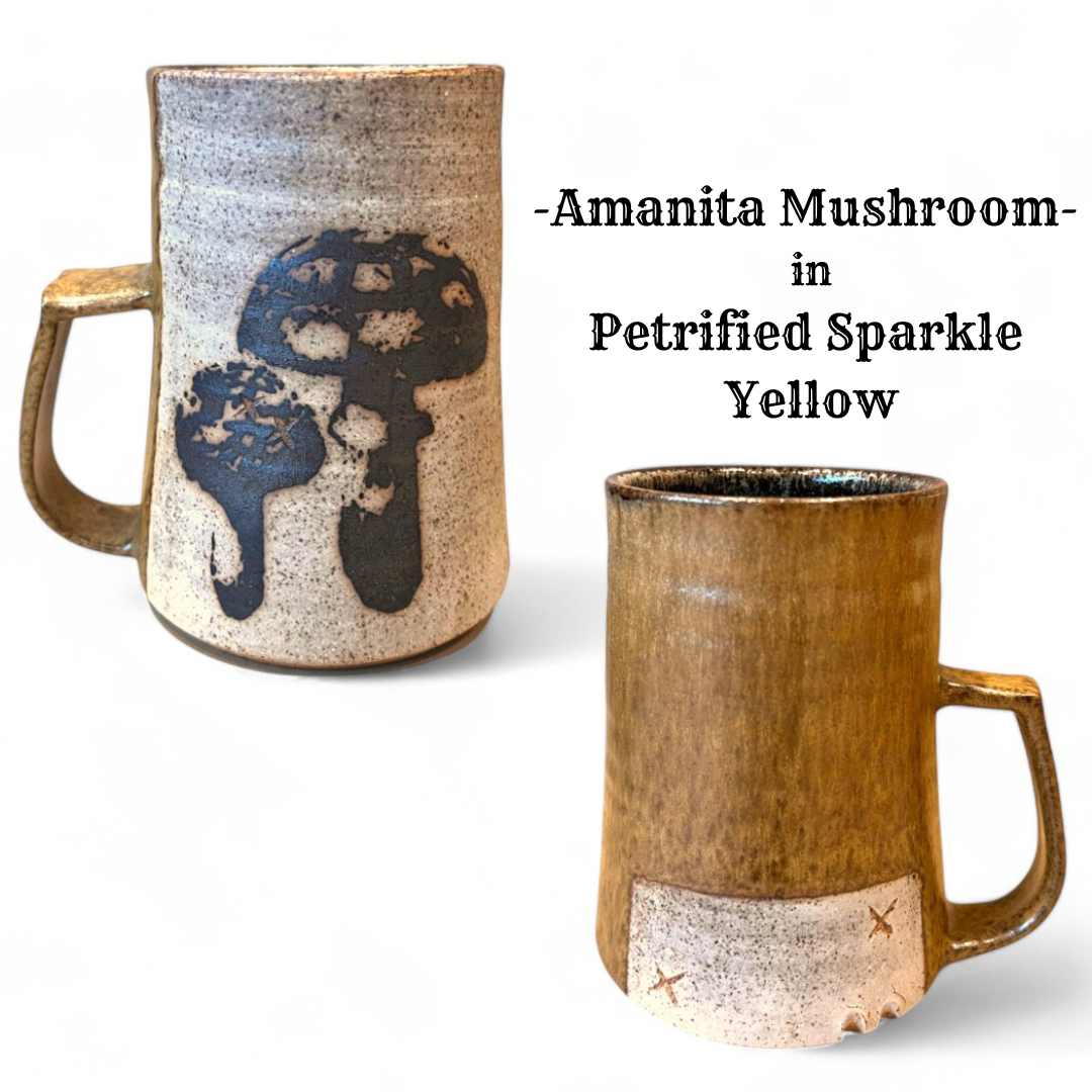 Wide Base Mushroom/Floral Mug **Presale**