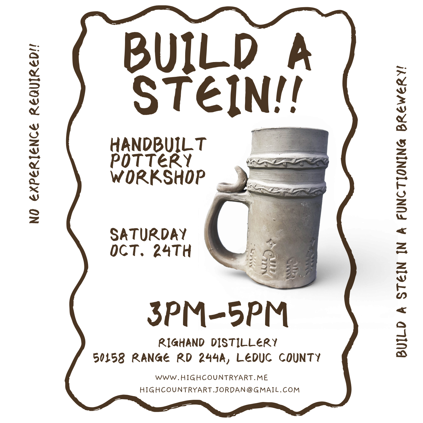 Build A Beer Stein! - Righand Distillery (Leduc) - Oct.24th / 3pm-5pm