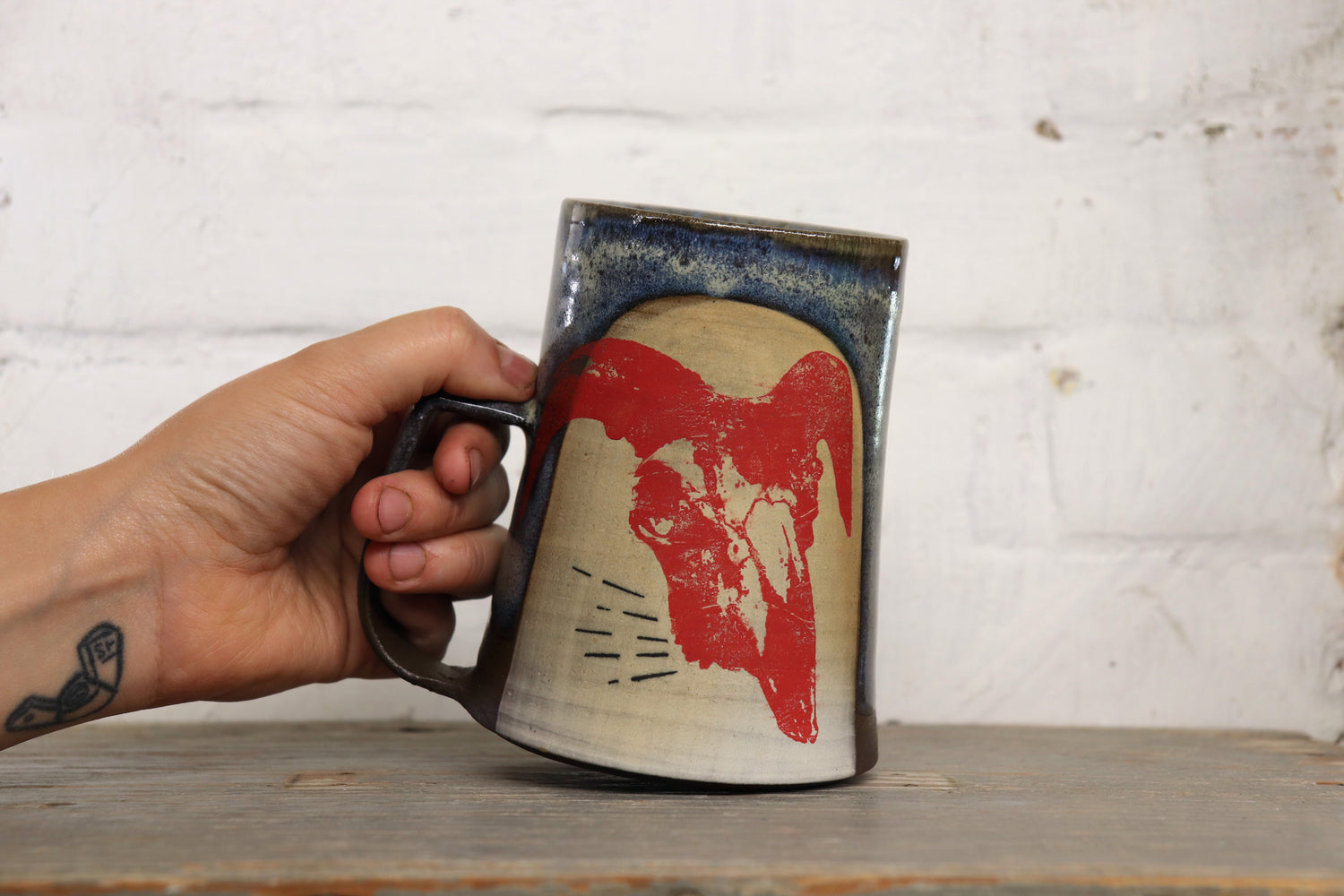 Albertan Wood Ash Goat Skull Mug