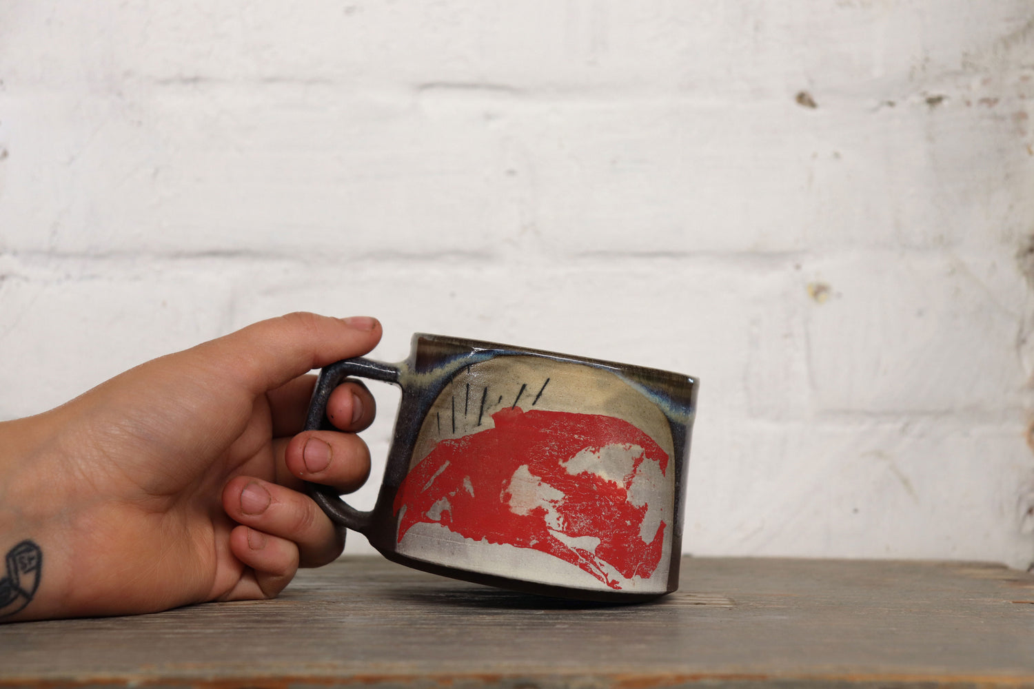 Albertan Wood Ash Black Bear Skull Mug