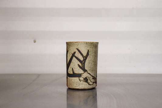 Tumbler - Whitetail Deer Skull