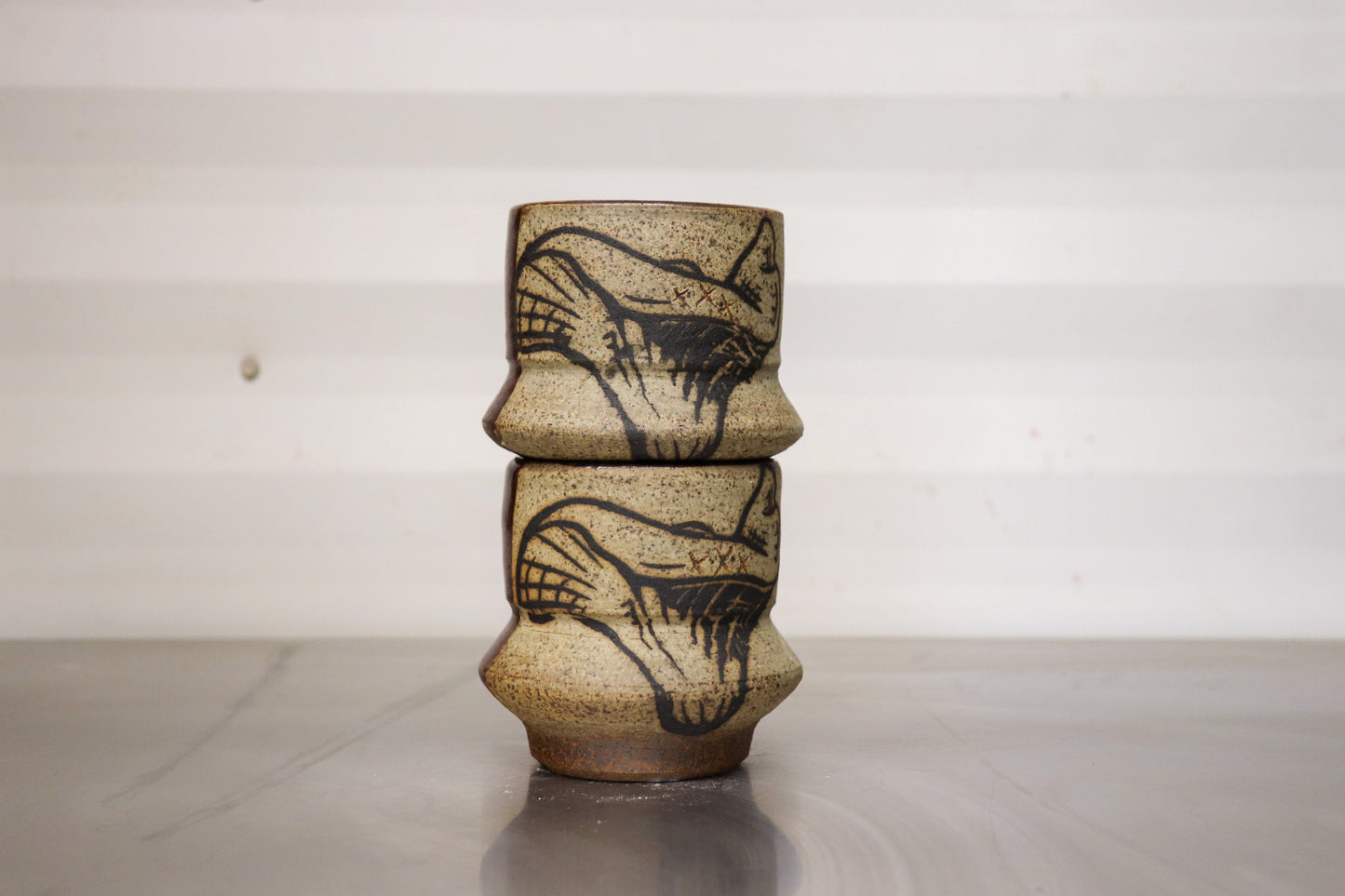 Short Wine Tumbler - Lobster Mushroom