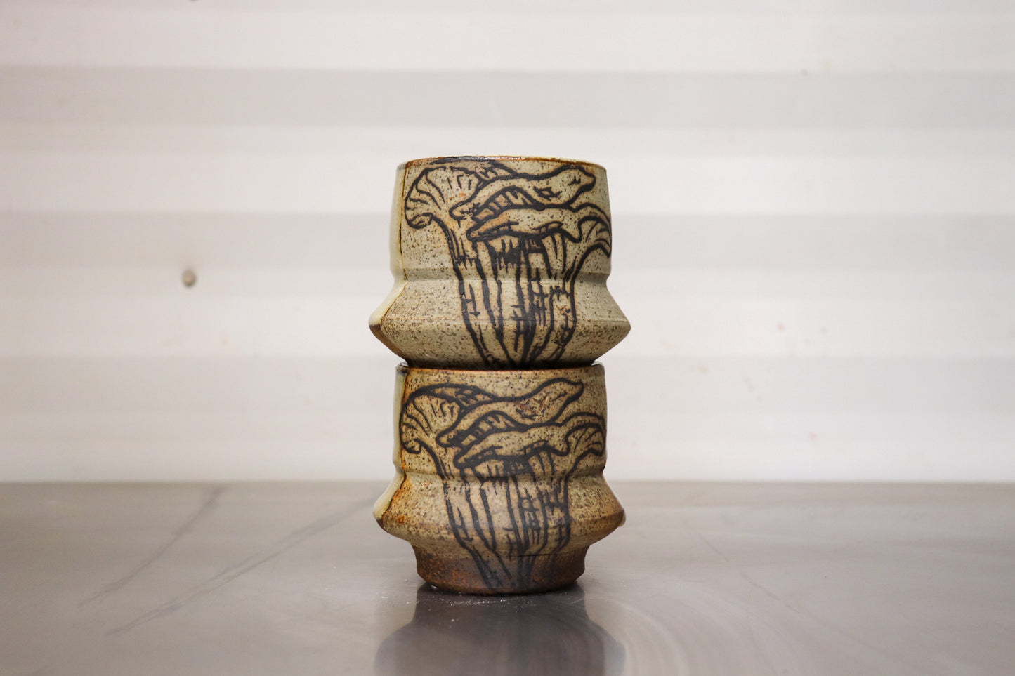 Short Wine Tumbler - Chanterelles