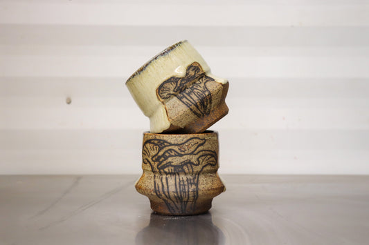 Short Wine Tumbler - Chanterelles