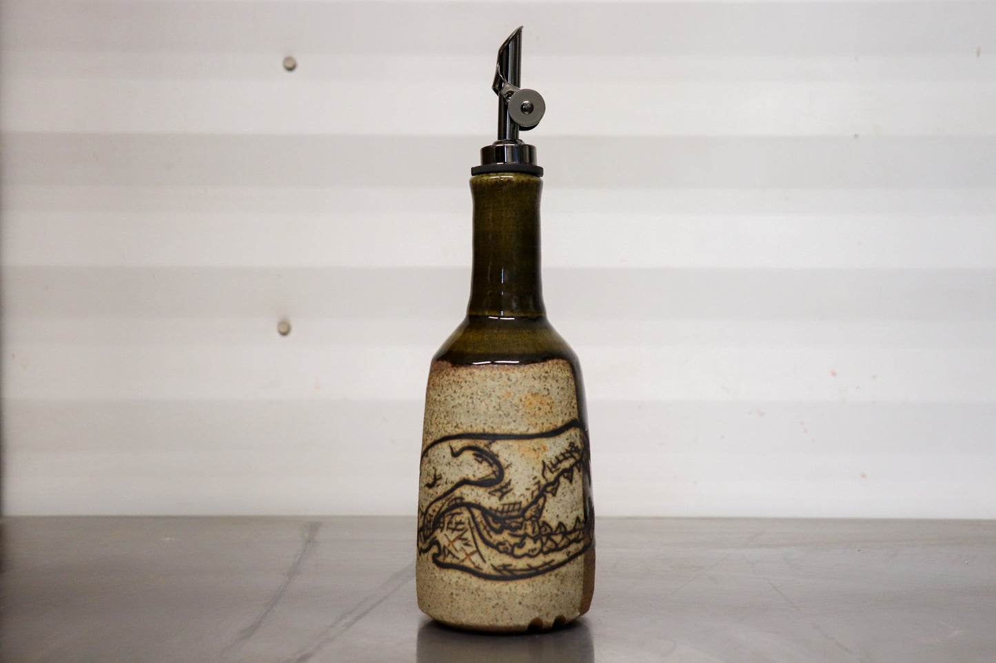 Oil Bottle - Coyote Skull