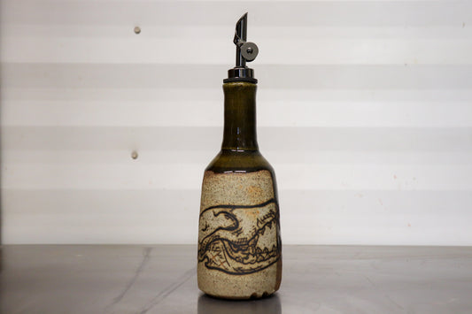 Oil Bottle - Coyote Skull