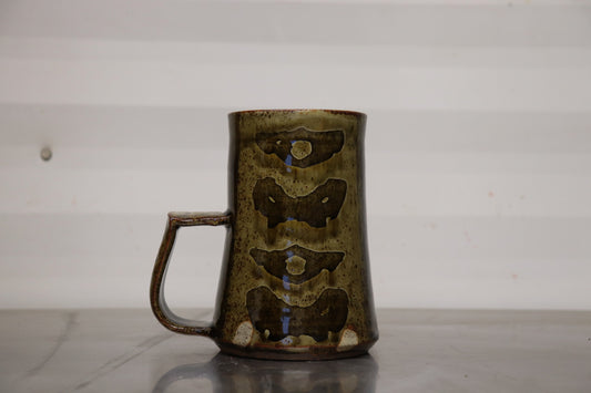 Wide Base Mug  - Coyote Vertabrae + X's