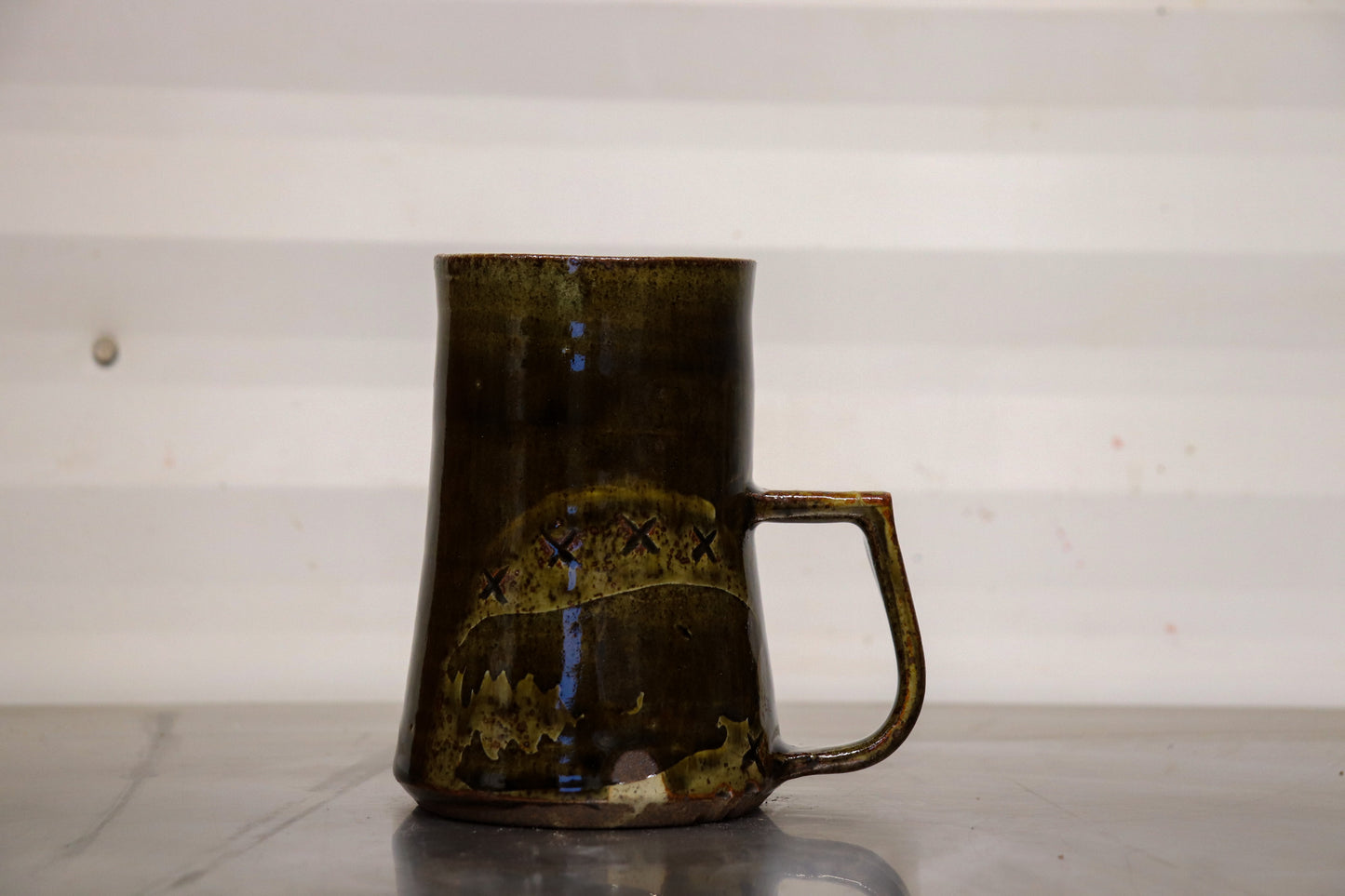 Wide Base Mug  - Coyote Vertabrae + X's