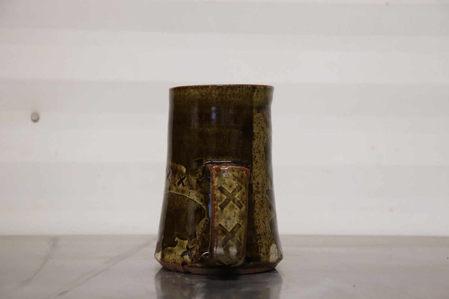 Wide Base Mug  - Coyote Vertabrae + X's