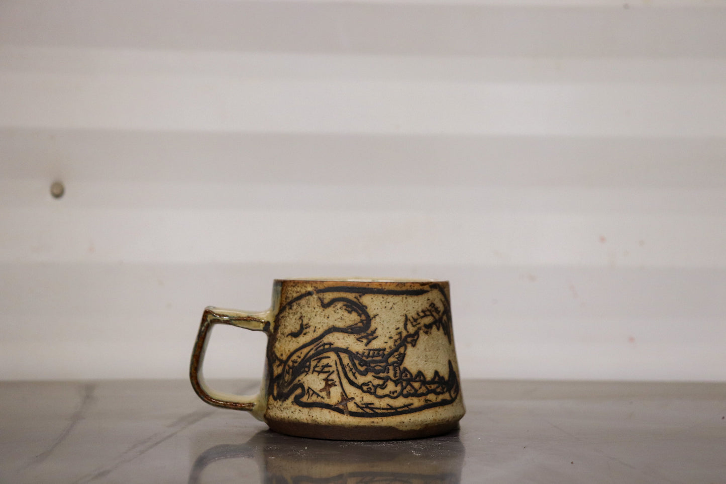 Shortie Mug - Coyote Skull