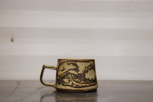 Shortie Mug - Coyote Skull