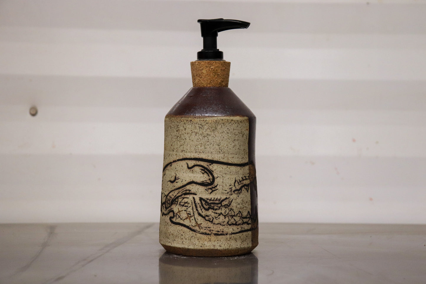 Soap Dispenser - Coyote Skull