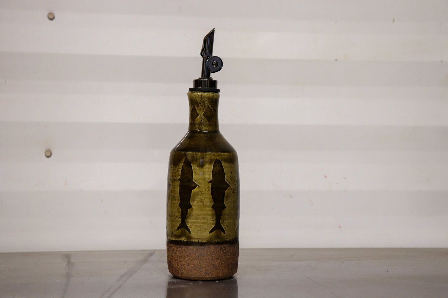 Oil Bottle - Mackerel + Diamonds