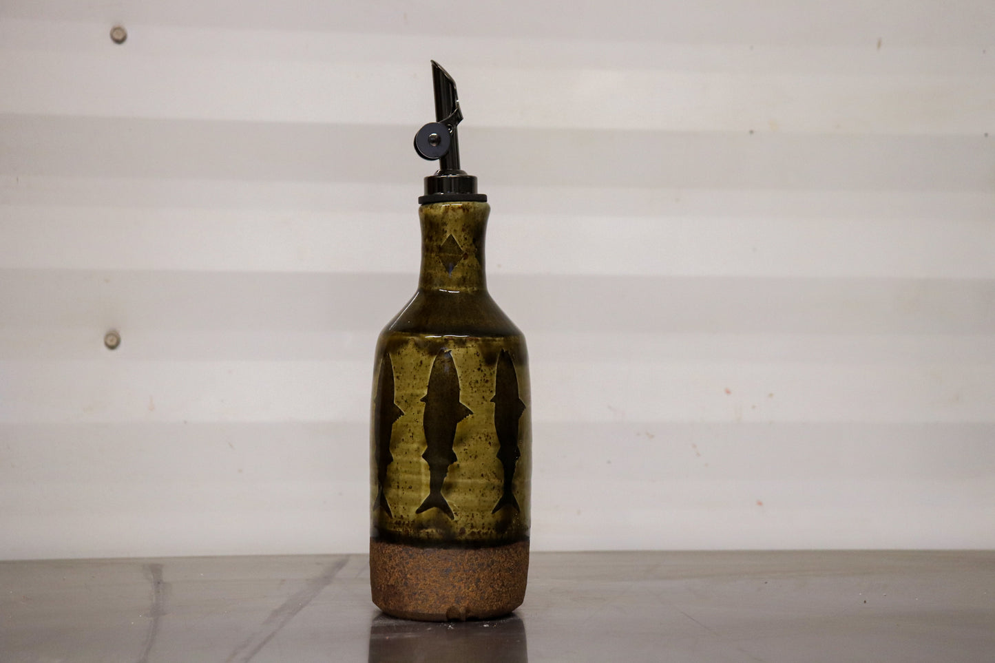 Oil Bottle - Mackerel + Diamonds