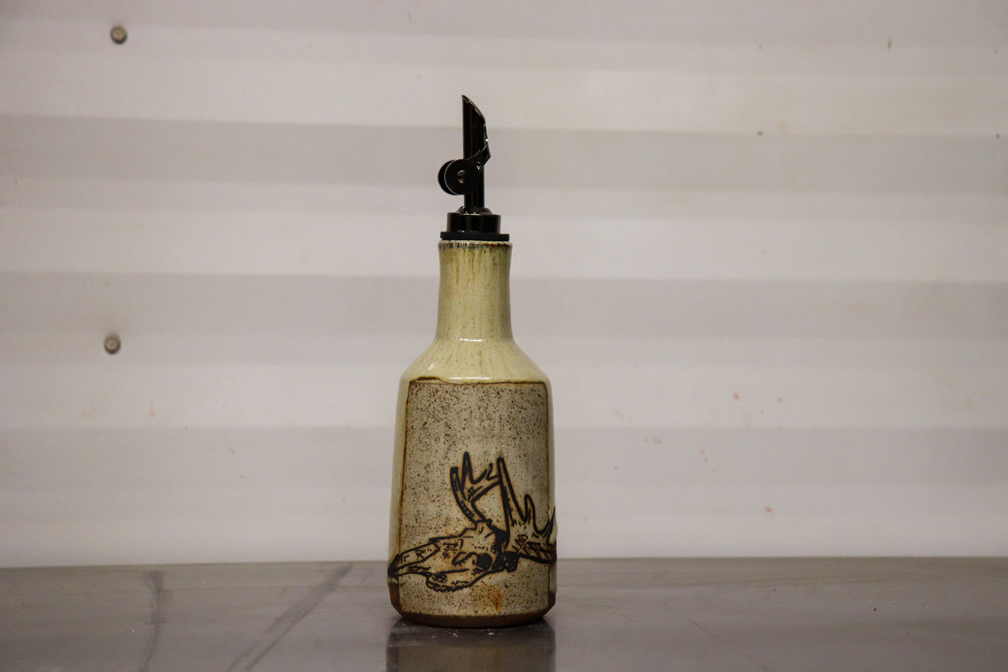 Oil Bottle - Moose Skull