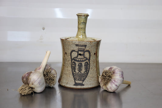Garlic Keeper - Lino Print Amphora