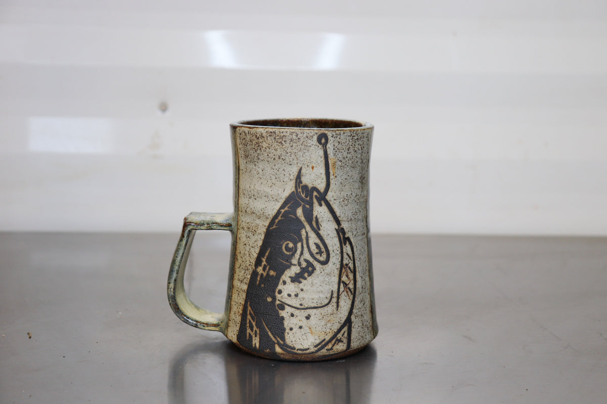 Wide Base Mug - Fish Head