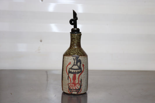 Oil Bottle - Amphora / Squid Lino Print