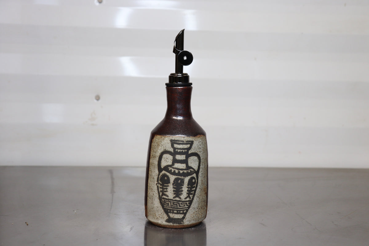 Oil Bottle - Amphora Lino Print